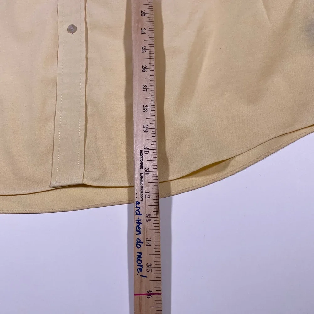 LLBean‎ Mens XL Regular Yellow Button Down Shirt Long Sleeve Cotton Casual